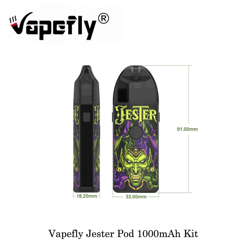 Электронная сигарета Vapefly Jester Pod 1000 мАч комплект DIY Edition 2,0 мл картридж 1.4ohm 0.5ohm сетка/1.0ohm катушка Vape испаритель маленький вейп