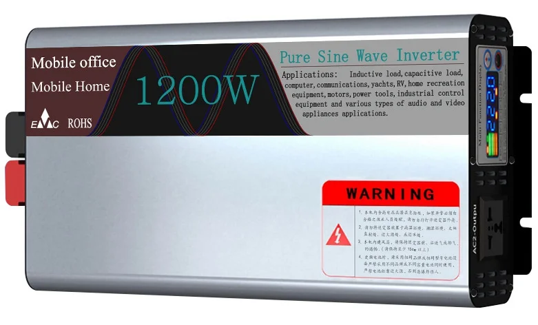 1200W pure sine wave Power Inverter with LED display 3