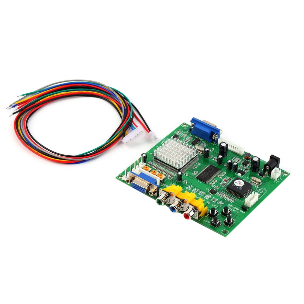 Зеленый 117*100*20 мм 5VDC +/-0,5 В (2A) аркадная игра RGB/CGA/EGA/YUV в VGA HD видео конвертер HD9800/GBS8200
