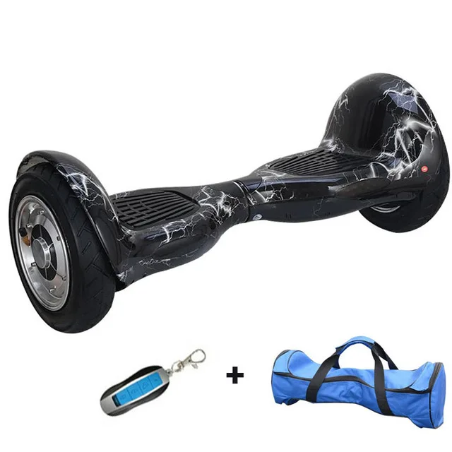 Ховерборд электроскутер 10 дюймов 2 колеса скутер Smart Balance Hover доска стоящий умный моторизованный взрослый с большими колесами - Цвет: Светло-серый