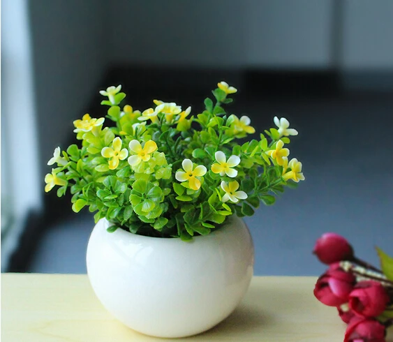 Artificial Flower Set Simulation CLOVER Plants  Small  