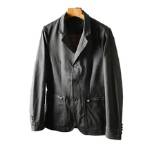 Модный костюм, Блейзер, мужской повседневный Блейзер, куртка, 3 кнопки, хлопок, Блейзер, пальто, мужская одежда
