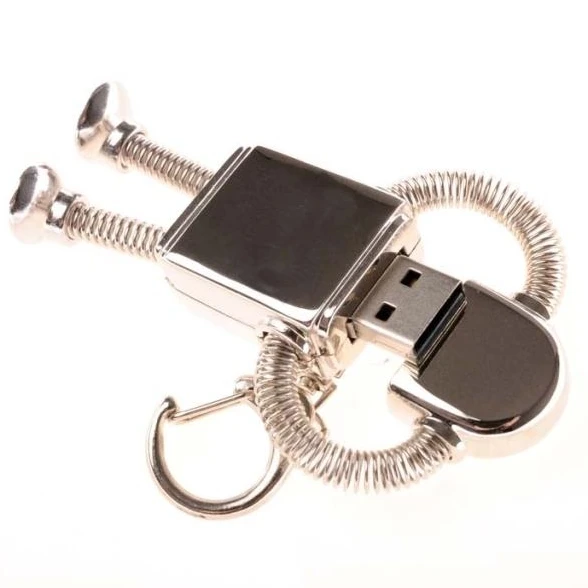 Металлический робот диск на ключи креативный Usb флэш накопитель 64 ГБ 128 2 ТБ 0 1