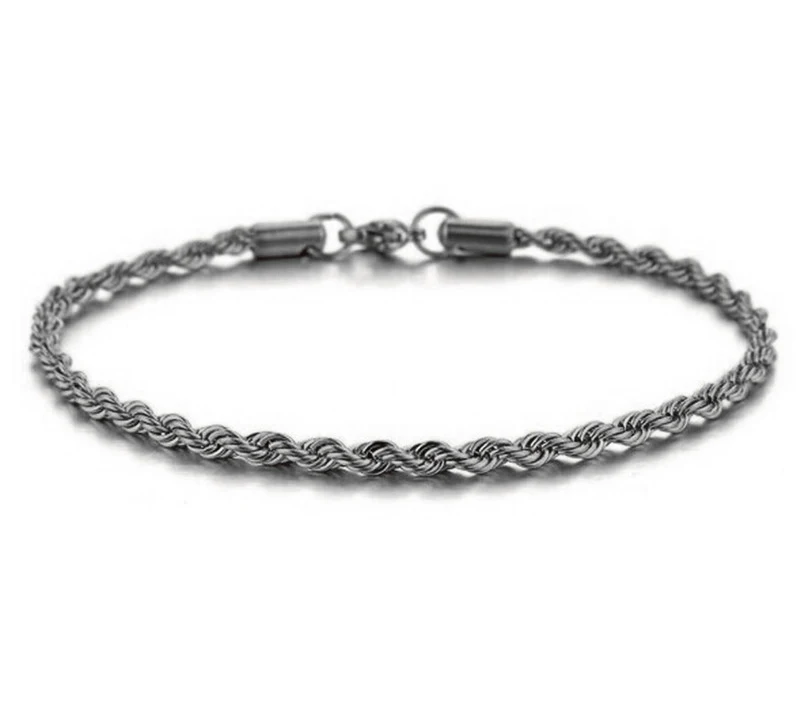 Maxmoon Панк мужской браслет ювелирные изделия из нержавеющей стали серебряный цвет звено цепи браслет на запястье подарок