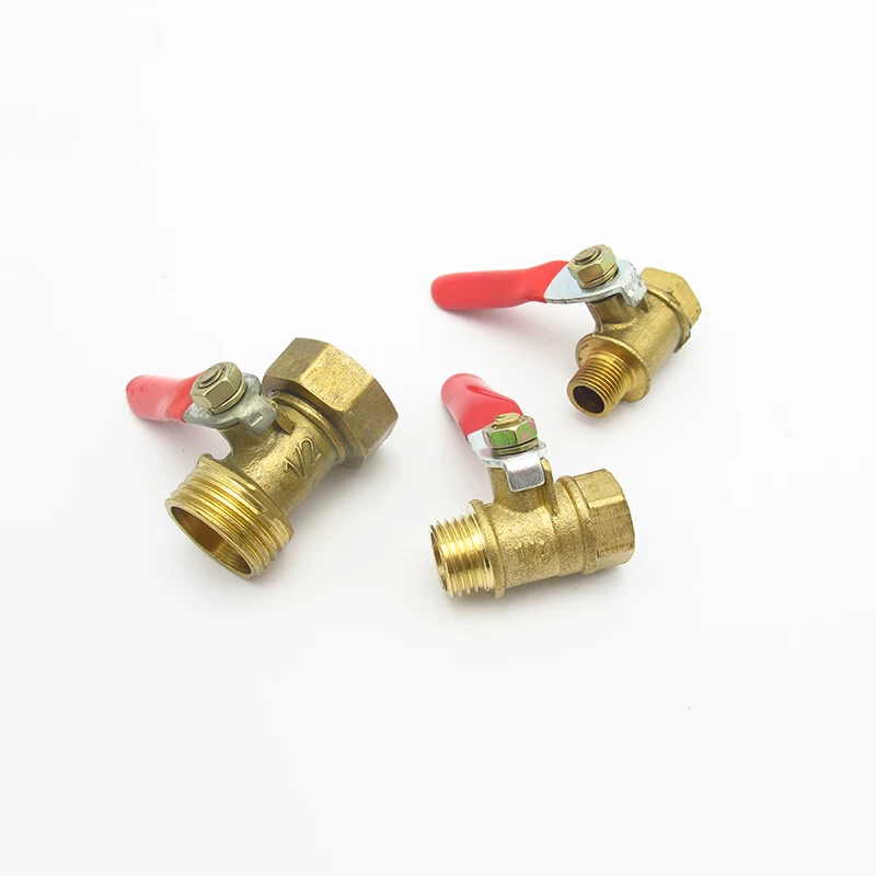 

1/8" 1/4" 3/8" 1/2" BSP Female To Male Thread Two Way Brass Pneumatic Shut Off Ball Valve Pipe Fitting Connector Coupler Adapter