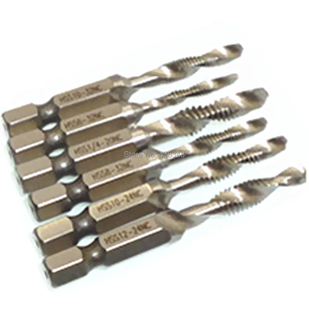 6pcs Drill Tap Bit Tapping Deburring Countersink Bit Multi use Sae