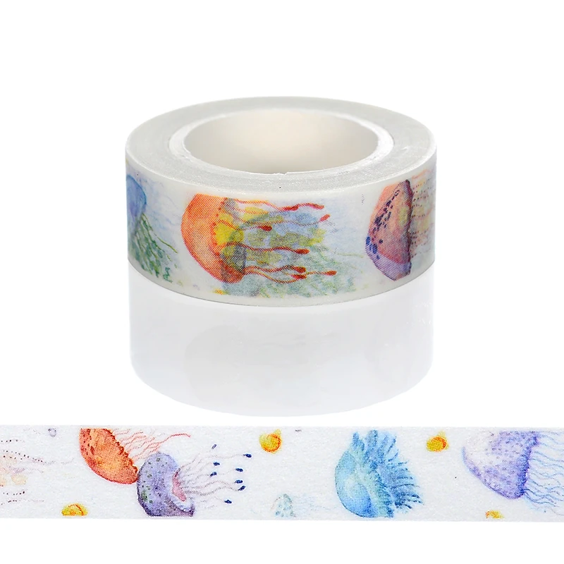 

Hot style Japanese printed decorative colorful office adhesive washi tape for gift packing