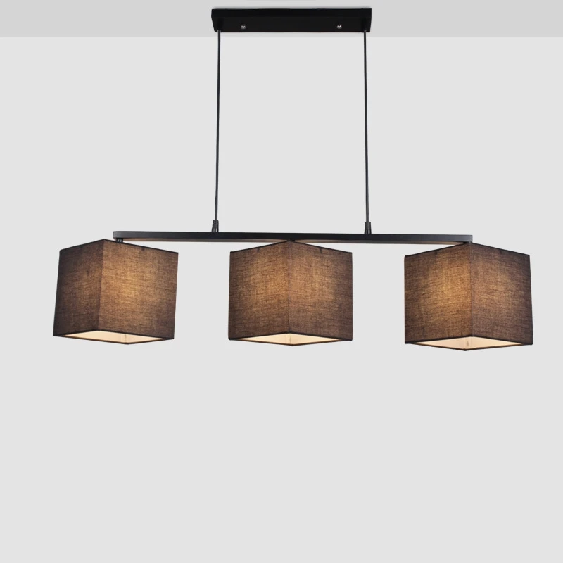 

Vintage Pendant Lamp Cloth chandelier ceiling light Fixtures for Dining Room Bar hanging lamps Magic Loft Stair Reto Linen light