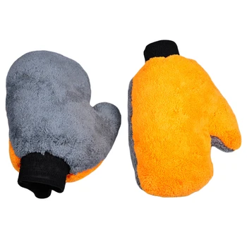 

BU-Bauty Hot 1Pc Coral Fleece Car Wash Glove Cleaning Mitt Short Wool Mitt Car Washing Brush Cloth Cleaing Tool