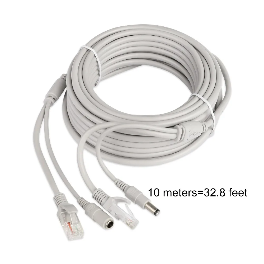 Сетевой кабель ESCAM 30 м/20 м/15 м/10 м/5 м RJ45 + 12 в пост. Тока|Коробки передач и кабели| |