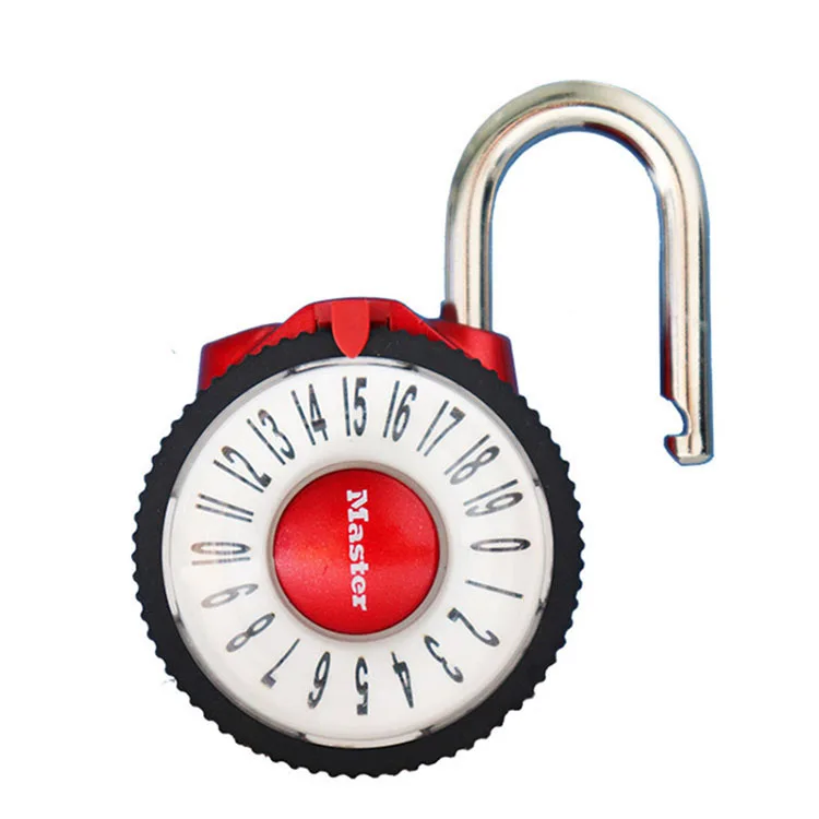 Master Lock Wide Combination Dial Padlock with Aluminum Cover Password Smart for Lock Carousel gym locker lock New style (1)
