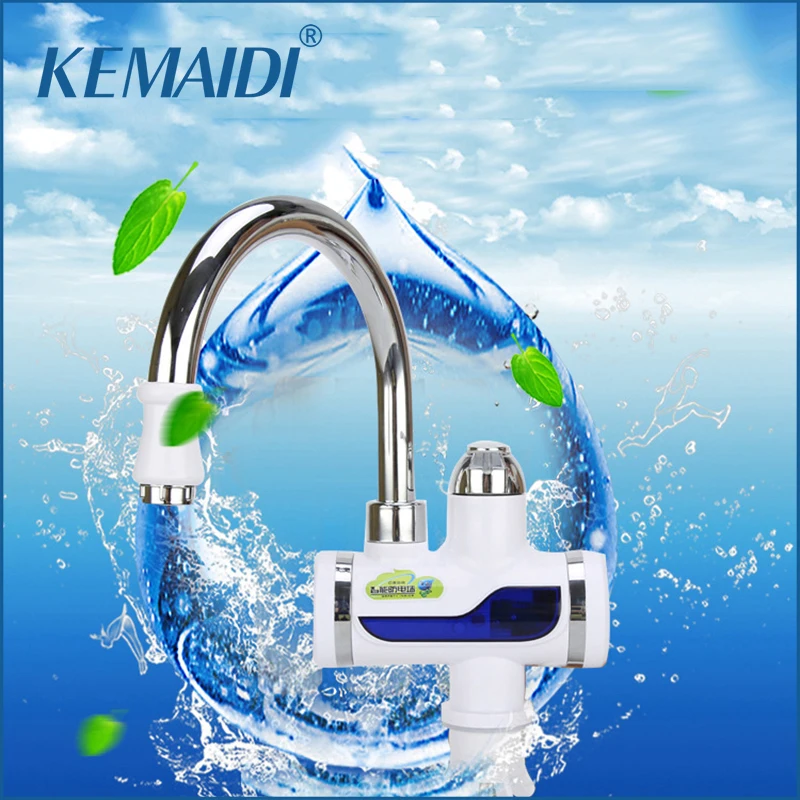 

KEMAIDI New Arrival Water Heater Bathroom Kitchen instant electric water heater tap LCD temperature display Tankless faucet
