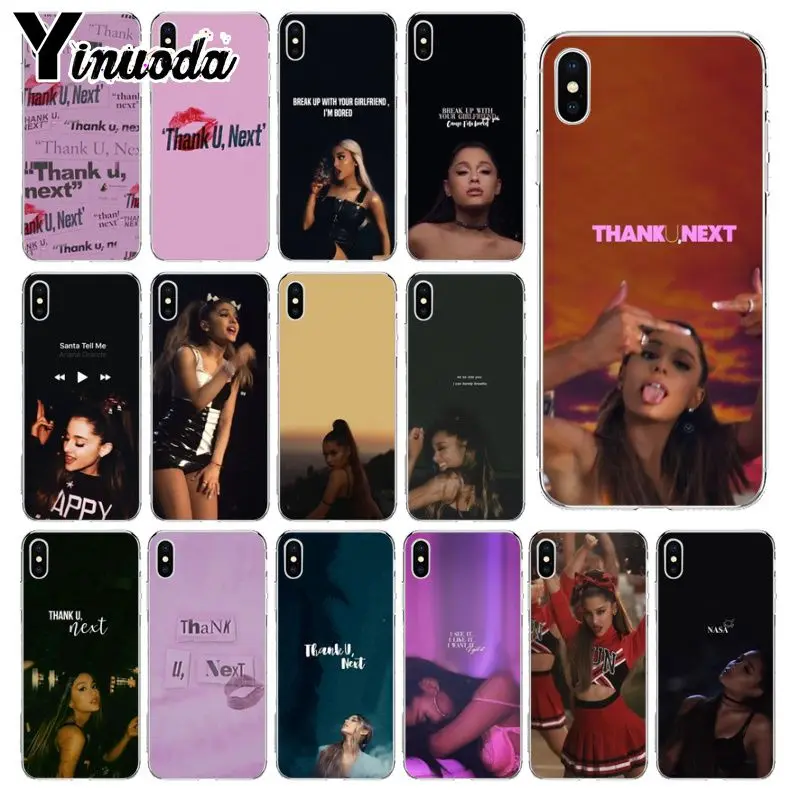 

Yinuoda Thank U, Next Ariana Grand TPU Transparent Phone Case Cover Shell for iPhone X XS MAX 6 6s 7 7plus 8 8Plus 5 5S SE XR