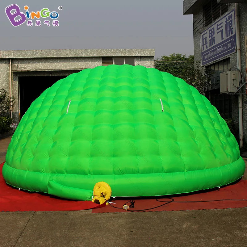  Free shipping green color inflatable half dome lighting tent high quality 5x4.2x2.5 Meters blow-up 