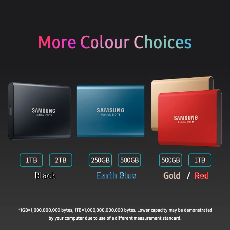  SAMSUNG T5 portátil SSD 250GB 500GB 1TB 2TB USB3.1 external ssd USB 31 Gen2 disco duro ssd unidades