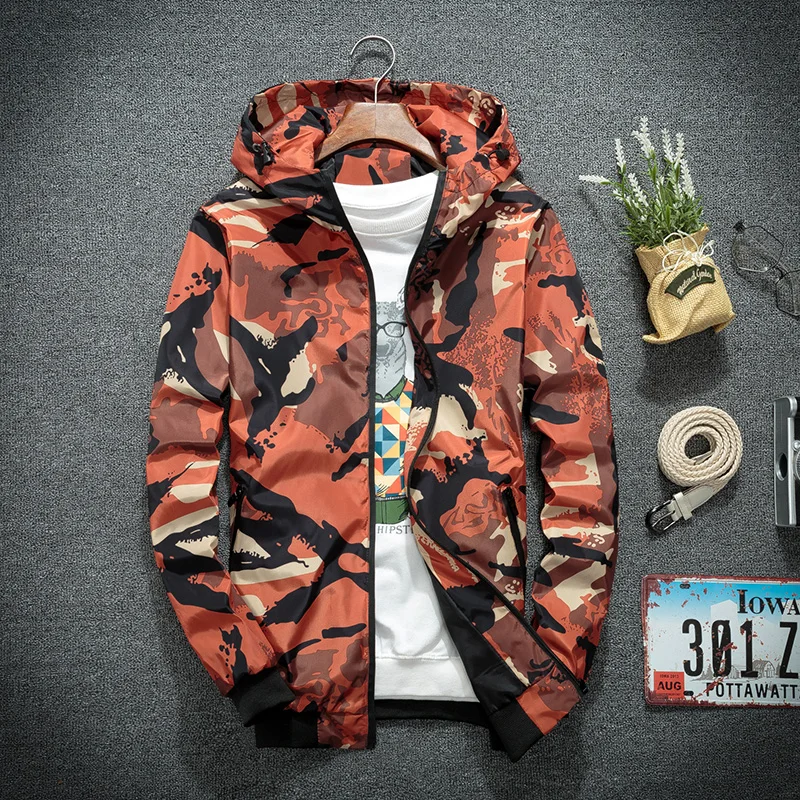 camuflagem jaqueta masculina streetwear hip hop sportwear