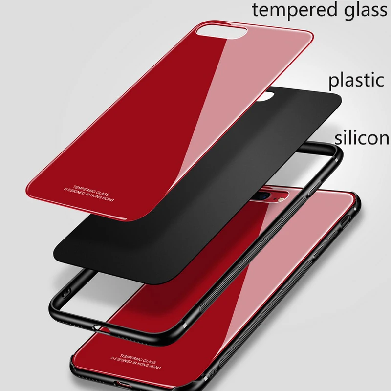 Чехол из закаленного стекла PhoneX для iPhone X 6 7 8 plus роскошная гибридная задняя крышка