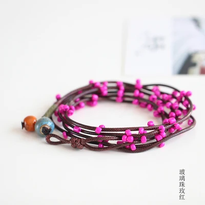 Модный тонкий ручной браслет с керамическими бусинами, китайский стильный браслет, украшающий изделие,#1248 - Окраска металла: CZ303
