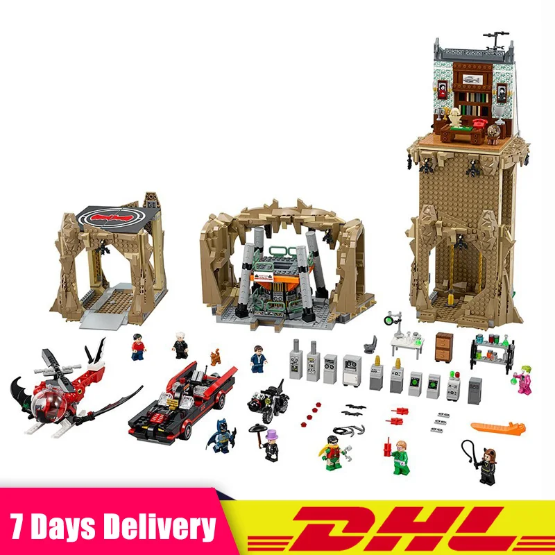 

Lepin 07053 2566pcs DC Batman Super Heroes MOC Batcave Educational Building Blocks Bricks Toys Gifts Compatible LegoINGlys 76052