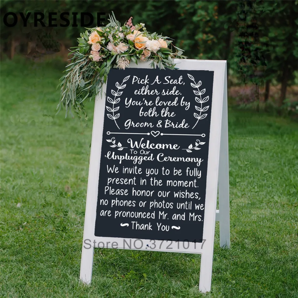 

JOYRESIDE Wedding Decal Sign Stickers Pick A Seat Sign Decals Happy Wedding Beautiful Decal Welcome Quotes Decal Art Mural A1737