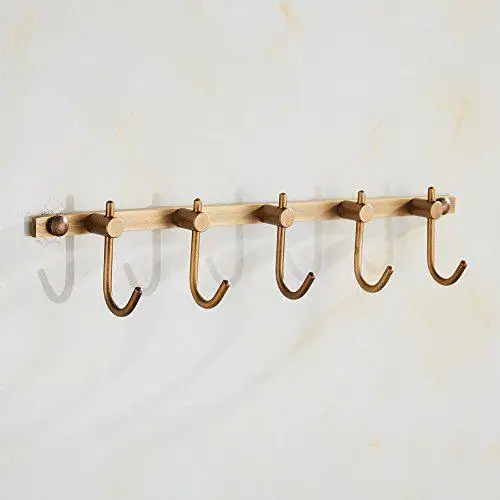 Европейские аксессуары для ванной комнаты, антикварные латунные изделия, бумажный держатель, уникальный Бронзовый резной набор оборудования для комплекта - Цвет: line hook