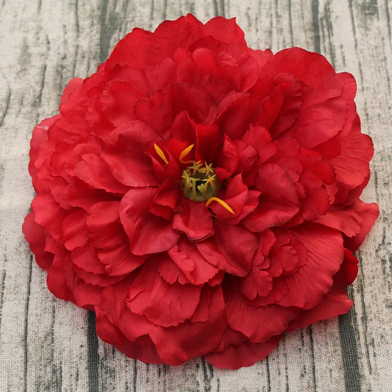 16 см большой пион искусственный цветок голова шелковый цветок DIY свадебный цветок настенный фон украшение шелковая роза