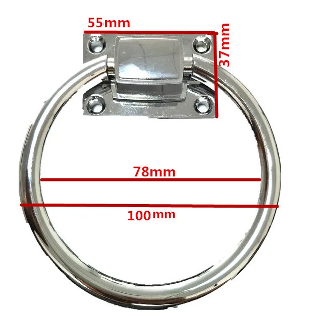 Диаметр 100 мм современная простая модная хромированная Серебряная Золотая черная бронзовая Коническое кольцо стул диван ручка для дверного кольца деревянная ручка - Цвет: CHROME SILVER
