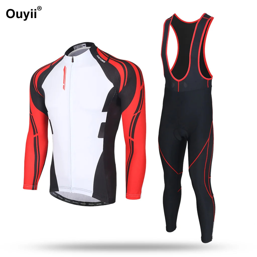 

Autumn Winter Cycling Sets Strap Long Suit Quick Dry Breathable Suits Wicking Bicycle Clothing Outdoor Sports Tight Wear