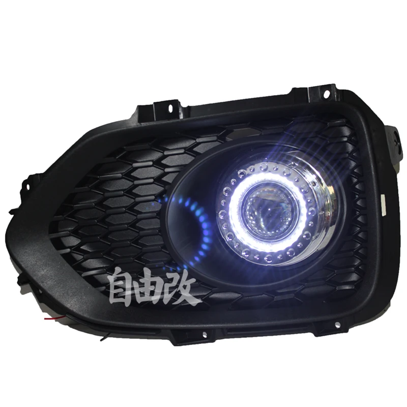 

LED DRL daytime running light COB angel eye, projector lens fog lamp with cover for Kia sorento 2009-12, 2 pcs