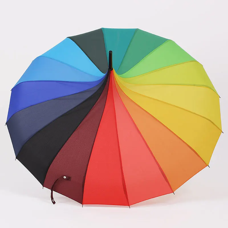 Радужный зонтик длинная рука дождь и Солнечный красочный пагода Зонты фотографии реквизит подарок Принцесса зонтик - Цвет: As pic