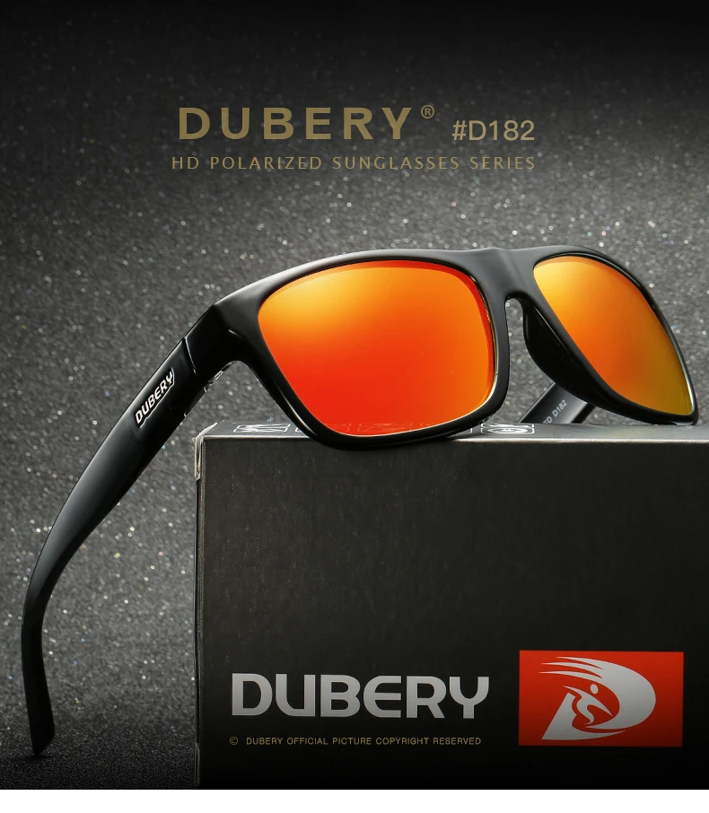 DUBERY фирменный дизайн поляризованные солнцезащитные очки мужские водительские оттенки мужские ретро солнцезащитные очки мужские модные роскошные оттенки Oculos