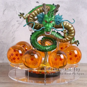 

Anime Dragon Ball Z The Dragon Shenron + 7pcs Crystal Balls + Stand PVC Figures Toys Set