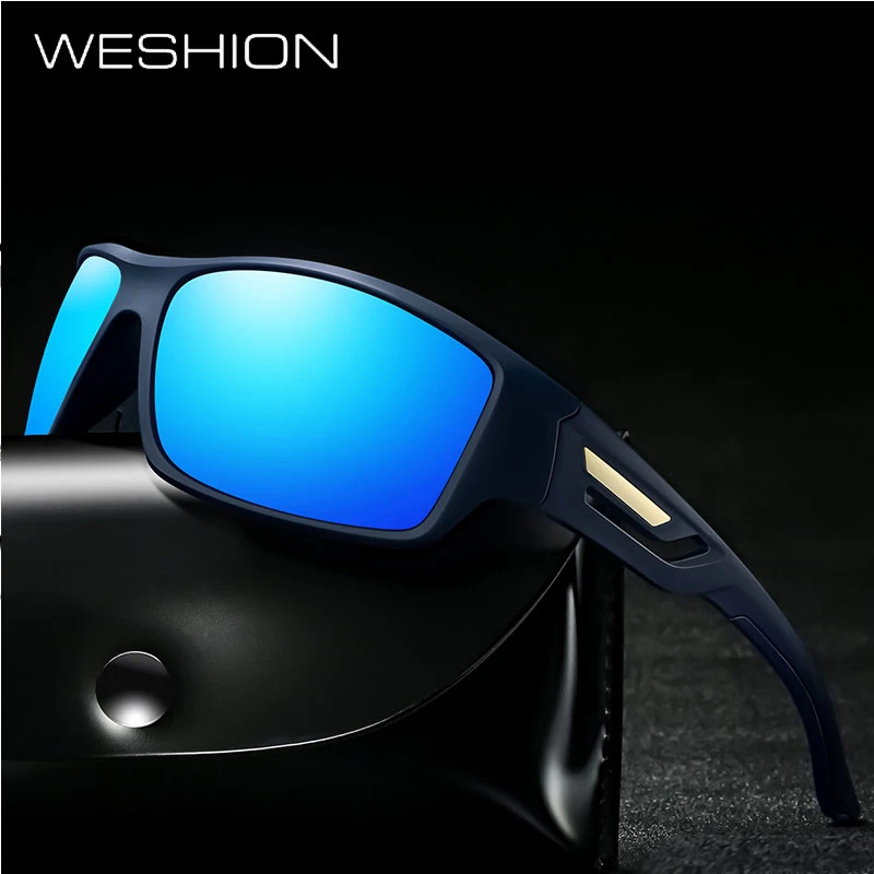 WESHION gafas sol polarizadas para hombre, diseñador de marca masculinas de lentes de sol, deportivas, de exterior, TR90, UV400 de la mejor calidad, Zonnebril Mannen, 2018|De los hombres gafas de sol| -