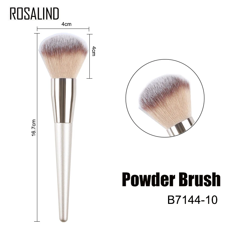 ROSALIND Профессиональный макияж полный макияж кисти набор высокого качества кисти для основы пудра для губ Pincel Maquiage спонж для макияжа - Handle Color: B714410