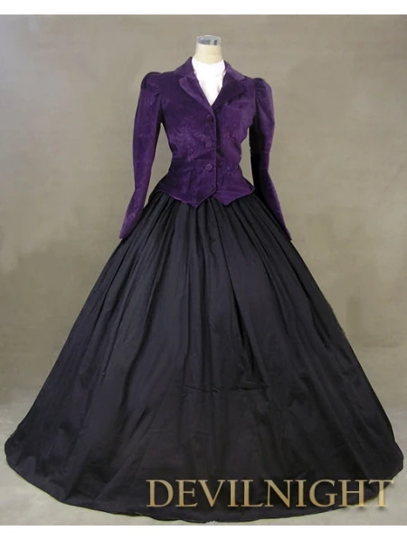 

Purple Jacket Winter Gothic Victorian Costume Dress Victorian Dress Tutorial