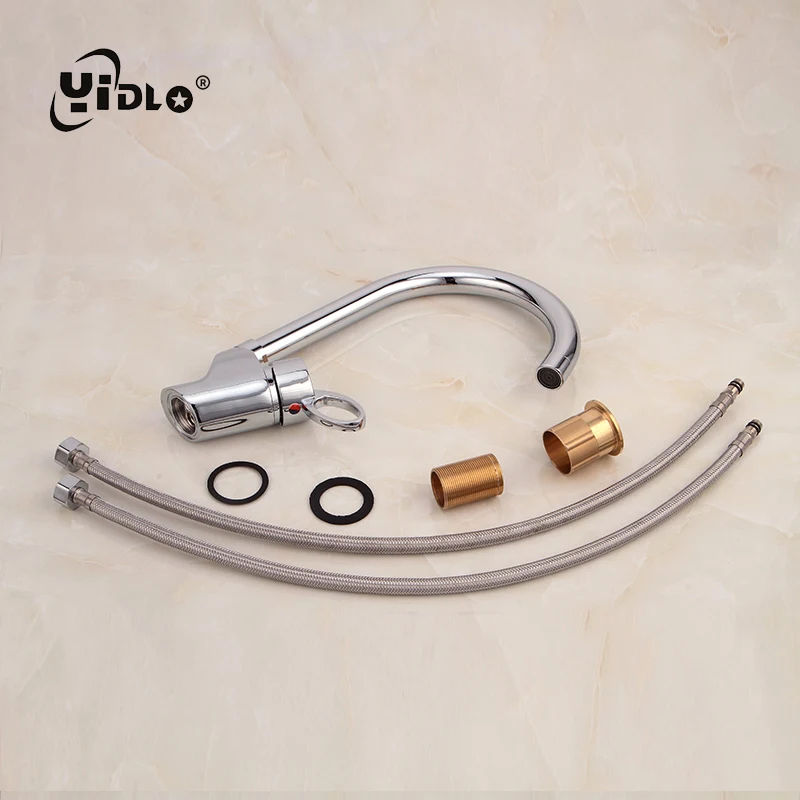 Kitchen Sink Basin Faucet Fashion Key Ring Handle Faucet 360 Degree Swivel Mixer Water Tap Type Seven Pipe Silvery Brass Faucets Kitchen Sink Basin Faucet Fashion Key Ring Handle Faucet 360 Degree Swivel Mixer Water Tap Type Seven Pipe Silvery Brass Faucets