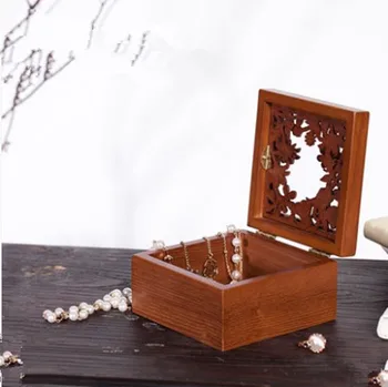 

Wooden Jewelry Box Hand jewelry Bracelet jewelry necklace Storage Box Chinese antique Retro European trumpet Decorative box