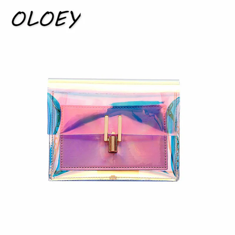 

Crossbody Bags for Women 2019 Laser Transparent Bags Fashion Women Korean Style Shoulder Bag Messenger PVC Waterproof Beach Bag