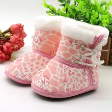 2017 Winter Baby Girls Ankle Snow Boots Newborn Infant Shoes Antiskid Warm Toddler Booties