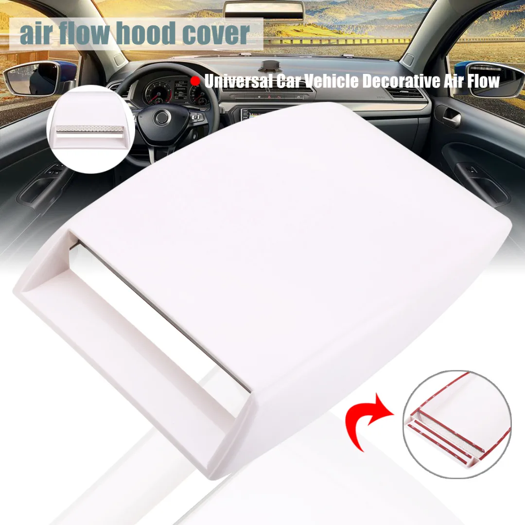 1pc Car Styling Air Flow Intake Scoop Side Vents Decorative Universal Tur-bo Bonnet Vent Cover Car Stickers Exterior Accessories