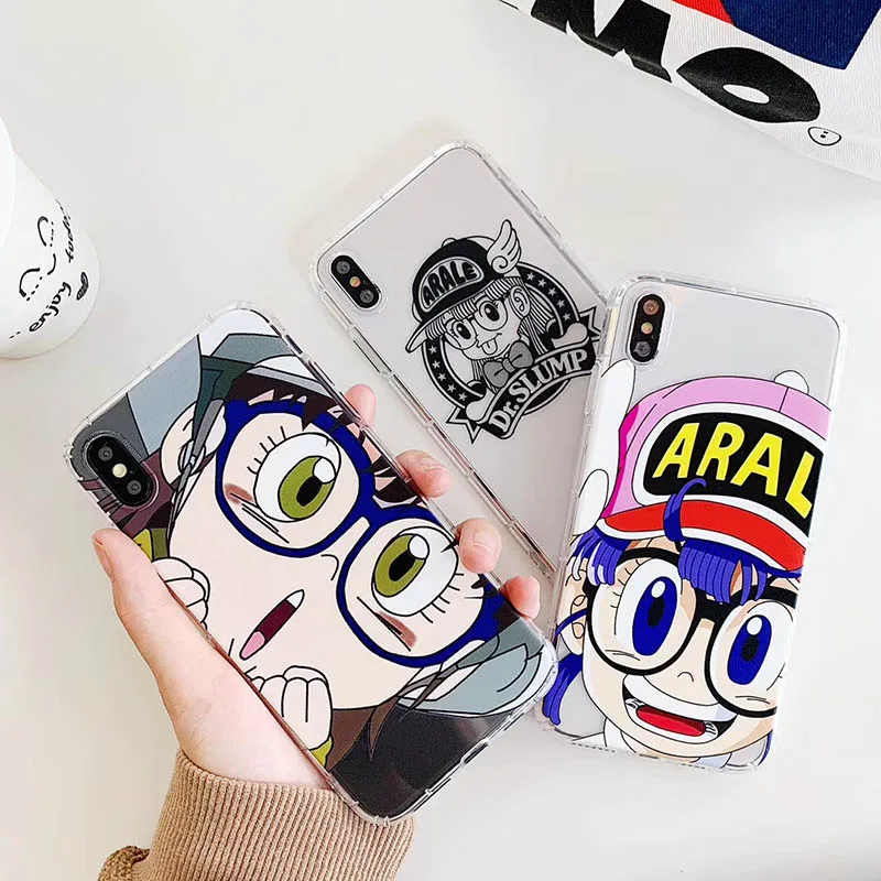 

New Animation Dragon Ball Arale soft silicon cover cases for iphone 6 6S plus 7 7plus 8 8plus Xs Max Xr X Coque Funda