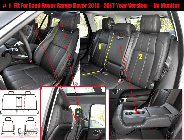 AutoDecorun пользовательские кожаная обивка из ПВХ сиденье для Land Rover Range Rover автомобильные чехлы на сиденья комплекты подушки опоры протектор Аксессуары