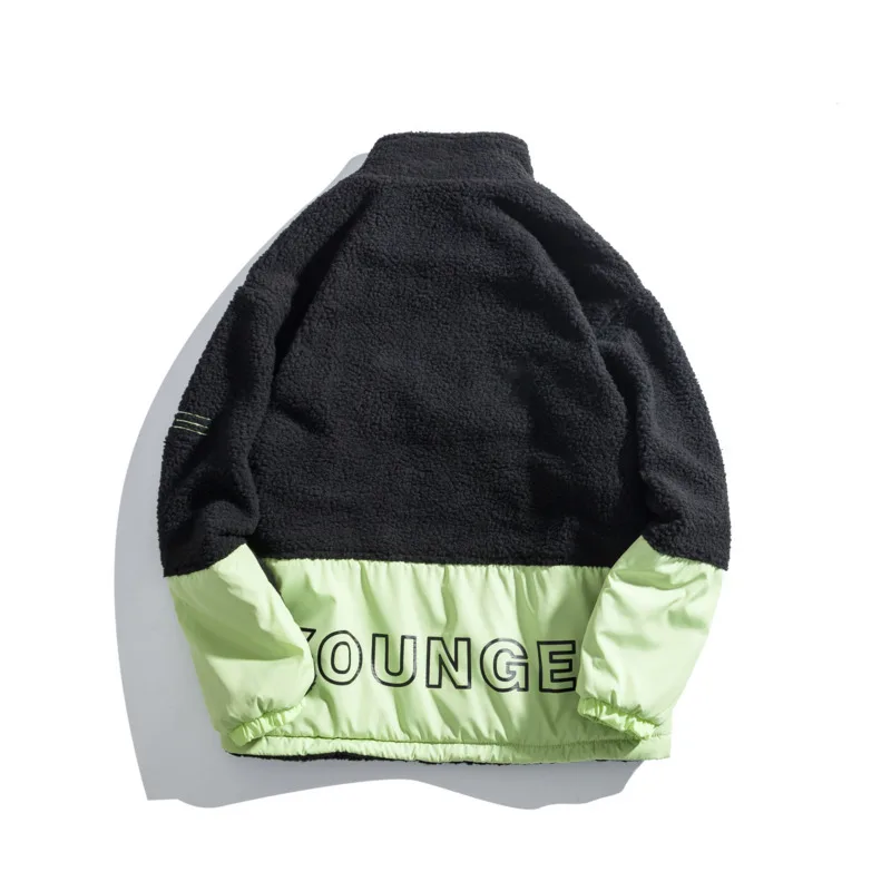 Winter Jacket Men Fashion Contrast Casual Thicken Warm Stand Collar Jacket Man Streetwear Bomber Jacket Male Clothes Coat M-2XL