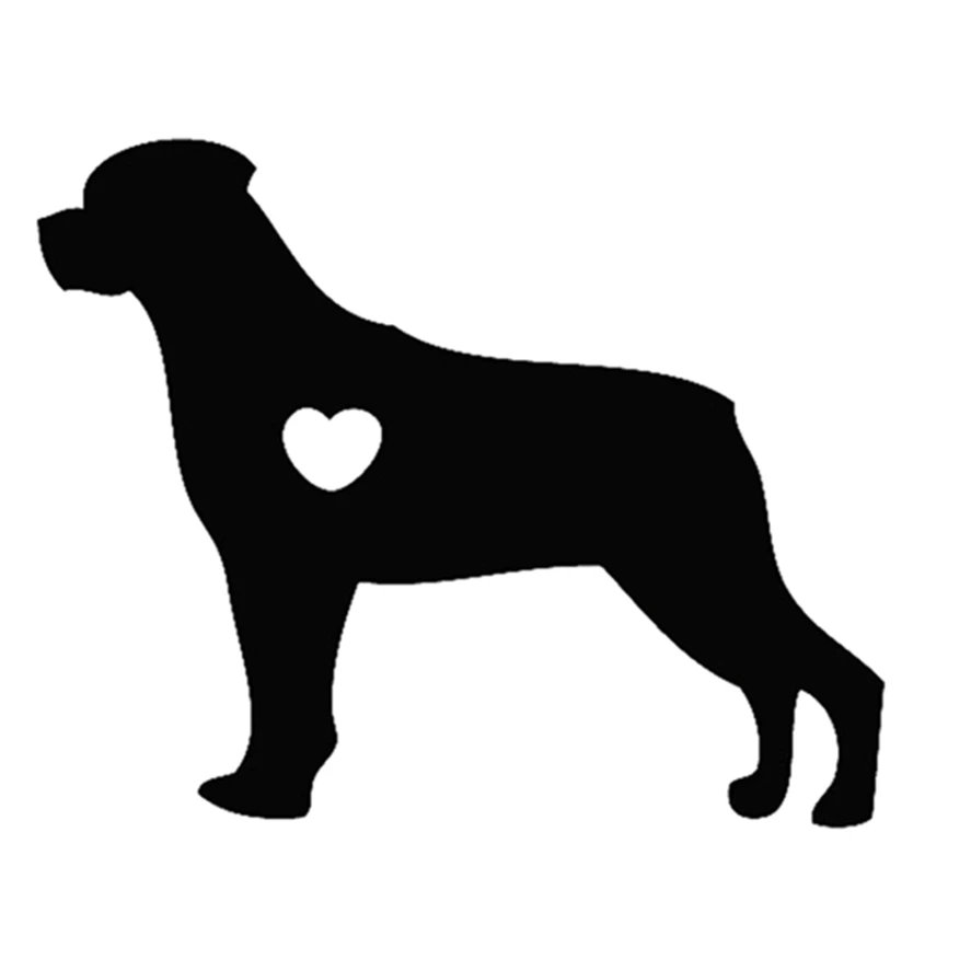 

12x14cm I Love My Rotweiler Dog Animal Black/white dog Car Sticker waterproof decals Car Styling Accessories Window Decor CL011