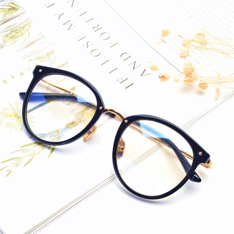 

Optical Prescription Glasses Frame Men Retro Round Acetate Eyeglasses Women Transparent oculos de grau for Male Female Eyewear