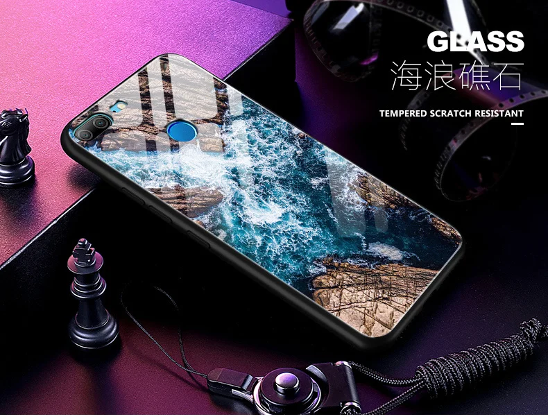 Чехол из закаленного стекла для huawei Honor 9 Lite, чехол с мягкой силиконовой рамкой, Жесткий Чехол для Honor 9 Lite, LLD-AL00 чехол s, чехол