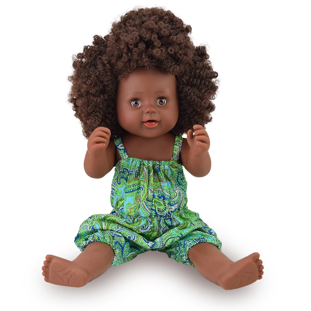 YARD 17 дюймов африканские черные детские куклы Reborn boneca Rapunzel силиконовый браслет Игрушки для девочек Lalka подарок для детей brinquedo menina