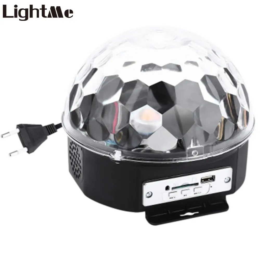 

Lightme Mini RGB Stage Light Effect Crystal Magic Ball Disco DJ Light With Remote Control Speakers Support SD Card For Party KTV