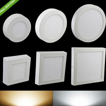 

No Cut ceiling 6w 12w 18w Surface mounted led downlight round panel light SMD Ultra thin ceiling Down lamp kitchen