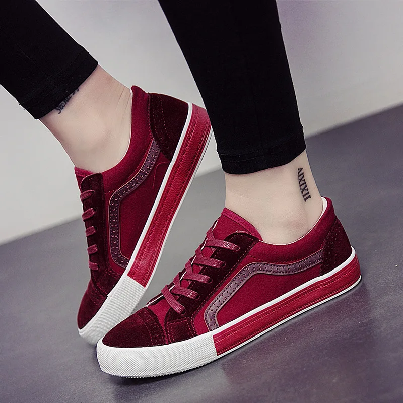 

2018 New Arrival Women Sneakers Casual Canvas Shoes Fashion Lace-Up Women Shoes Sewing Shallow